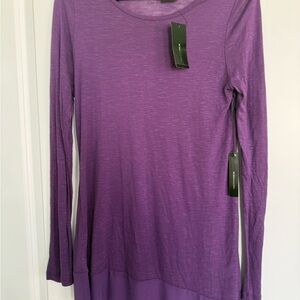 BCBGMaxAzria NWT Violet Long Sleeve Top size L